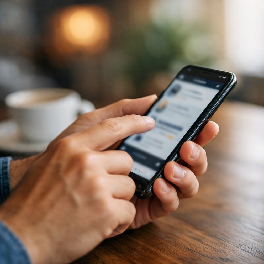 Hands Using Mobile Phone