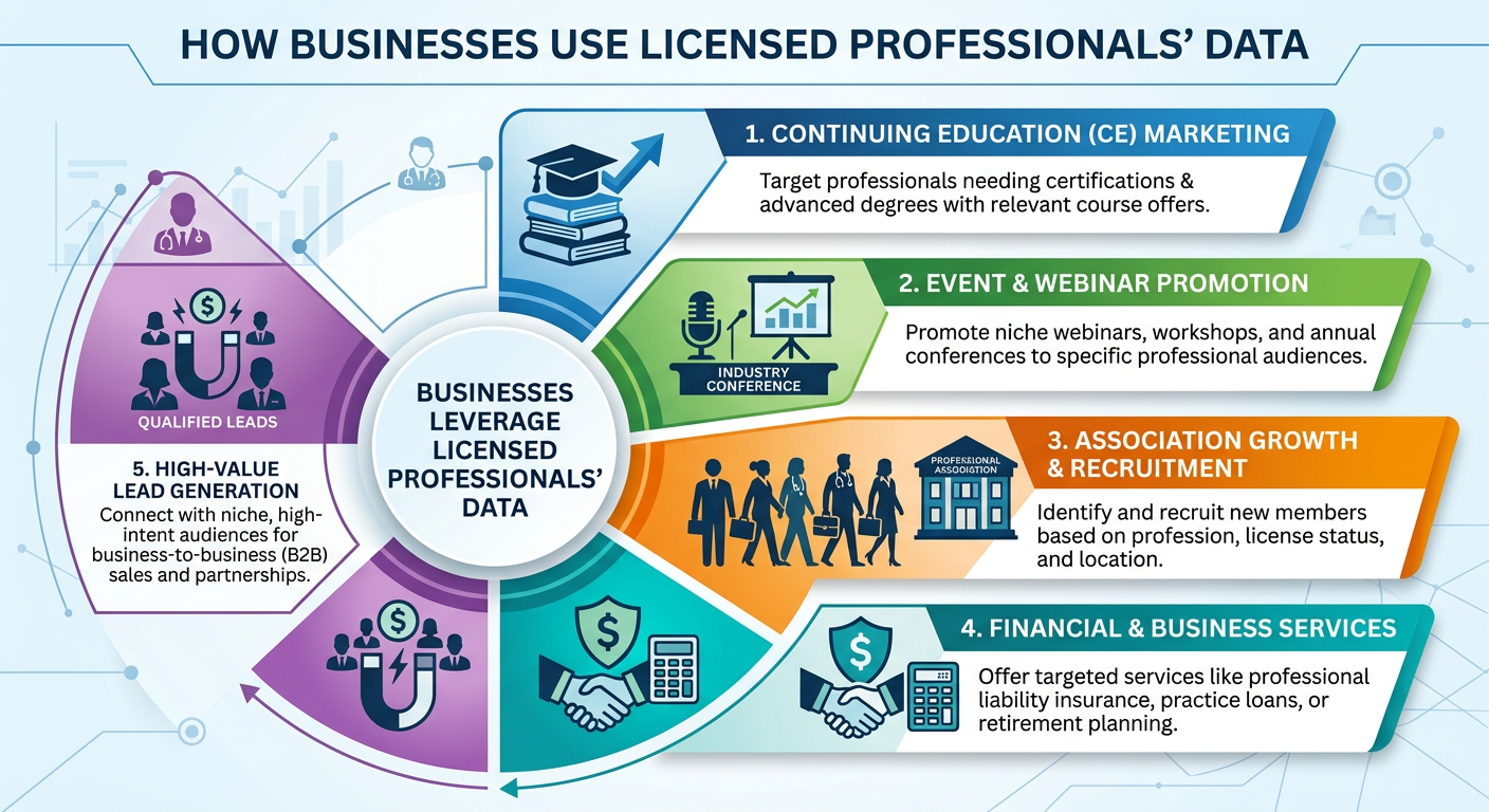 How Businesses Use Licensed Professionals' Data