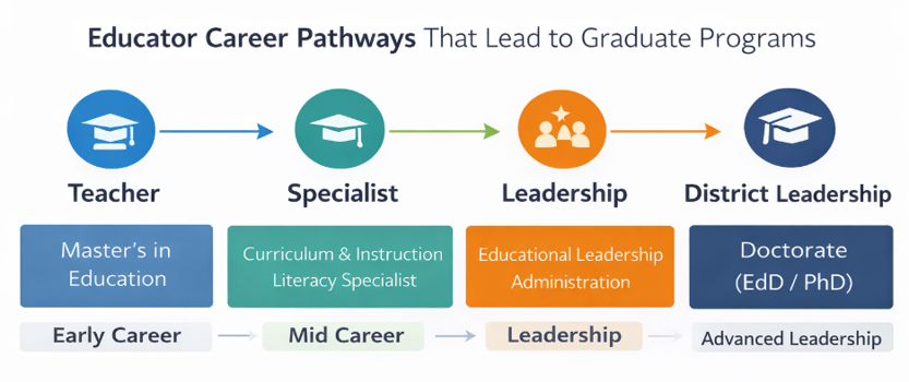 Educator Career Pathways that lead to graduate programs