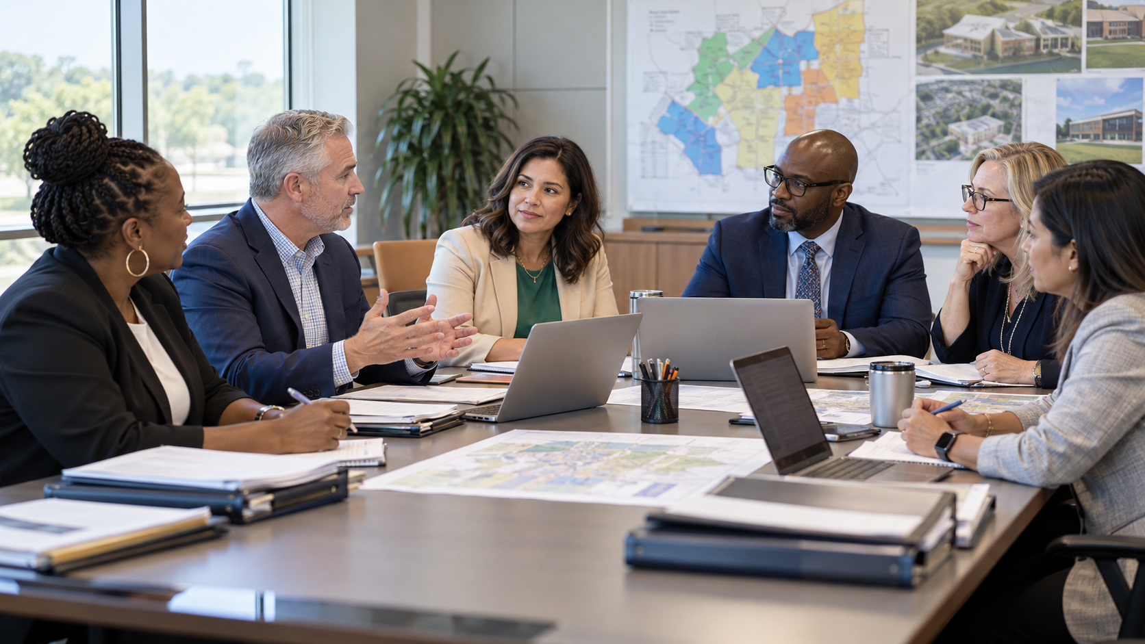School District Leaders Planning Together