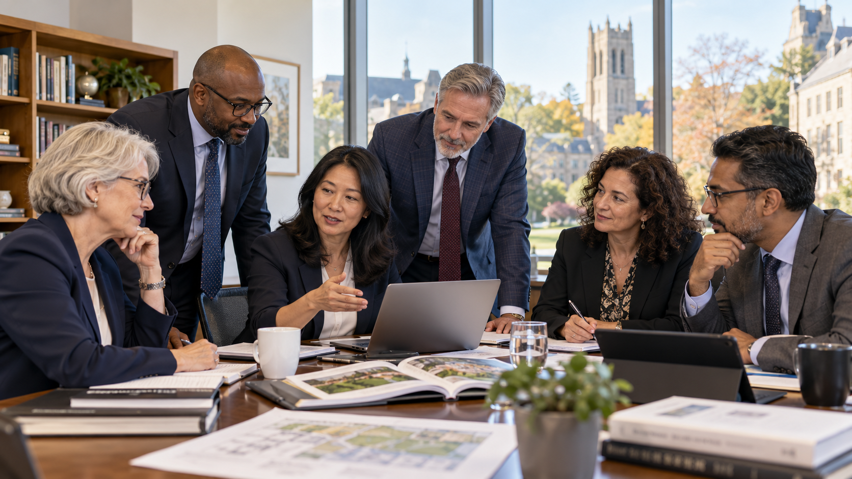 University Leaders Reviewing Campus Plans